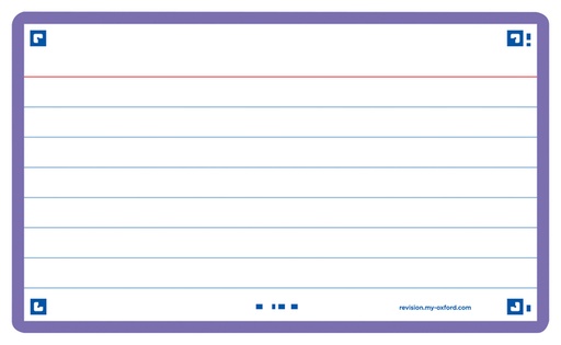 [1407437] Flashcard Oxford 2.0 75x125mm 80 vel 250gr lijn paars