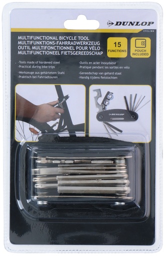 [1407454] Fietsgereedschap Dunlop met 15 functies