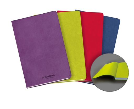 [1407583] Notitieboek Aurora Capri A5 192blz lijn 80gr assorti
