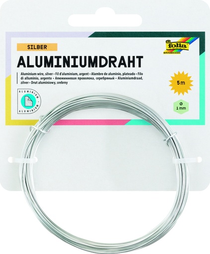 [1407626] Aluminiumdraad Folia 1mmx5m zilver
