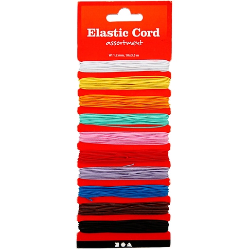 [1418855] Elastiek Creativ Company 10 kleuren à 3.5m