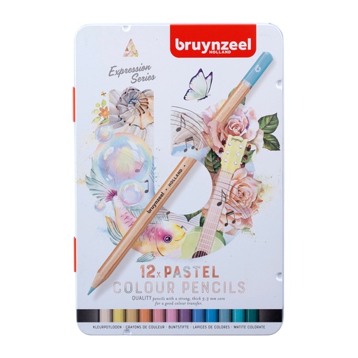 [1419103] Kleurpotlood Bruynzeel Expression set à 12 stuks pastel