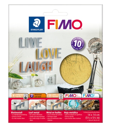 [1419371] Bladmetaal Staedtler Fimo 8781 14x14cm goud 10 vel