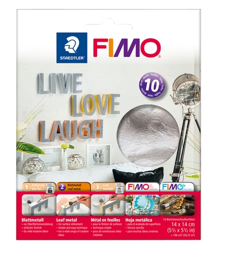 [1419378] Bladmetaal Staedtler Fimo 8781 14x14cm zilver 10 vel