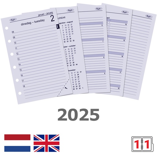 [336076] Agendavulling 2026 Kalpa Pocket 1dag/1pagina