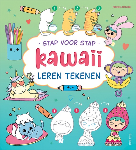 [1420146] Tekenboek Deltas stap voor stap Kawaii