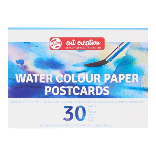 [1420289] Aquarelverfpapier Talens Art Creation 30 vel 200gr 148x105mm blauw