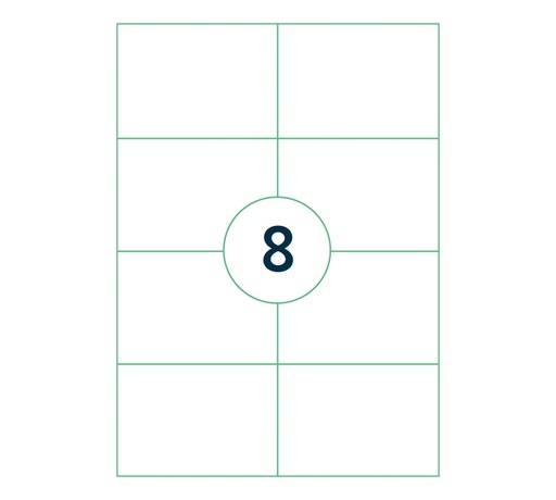 [1420466] Etiket Qbasic A4 1.000 vel 105x74 mm 8000 labels