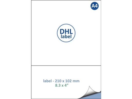 [1420468] Retourlabel DHL IEZZY A4 1.000 vel 210x102mm 1000 labels