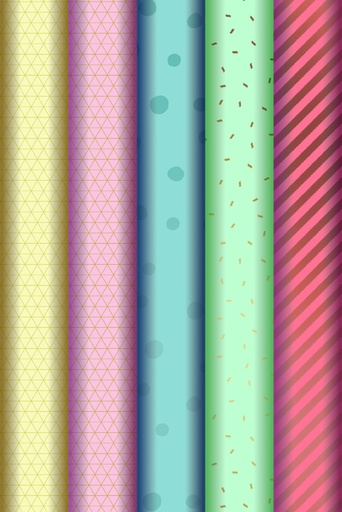 [1420502] Inpakpapier Stewo Fresh Patterns 200x70cm assorti