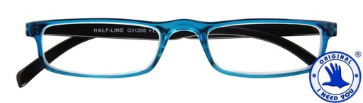 [1421026] Leesbril I Need You +1.00 dpt Half-line blauw