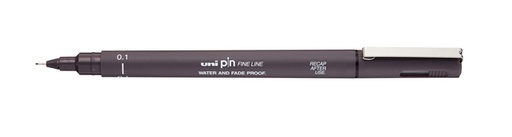 [1421107] Fineliner Uni-ball Pin 0.1mm donkergrijs