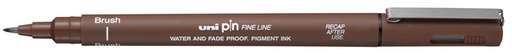 [1421108] Fineliner Uni-ball Pin brush fijn sepia