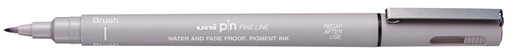 [1421116] Fineliner Uni-ball Pin brush fijn lichtgrijs
