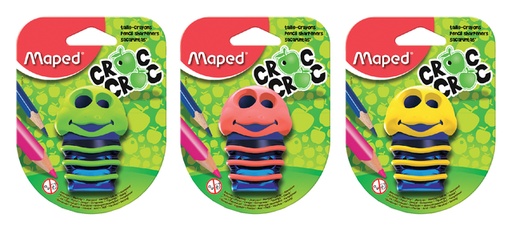[340213] Puntenslijper Maped Croc Croc Bug 2gaats assorti