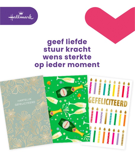 [1421969] Wenskaart Hallmark Business Box verjaardag navulset à 6 stuks