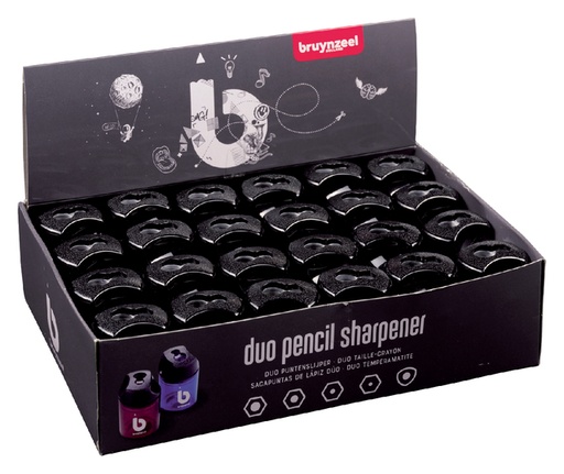 [340849] Puntenslijper Bruynzeel Teens tonmodel duoa assorti