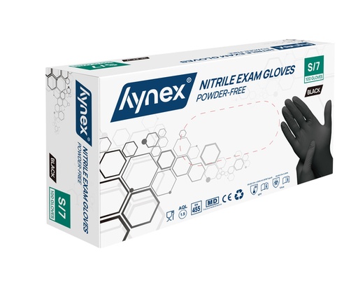 [1422303] Handschoen Hynex nitril S zwart 3.5g pak à 100 stuks