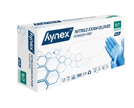 [1422306] Handschoen Hynex nitril S blauw 3.5g pak à 100 stuks