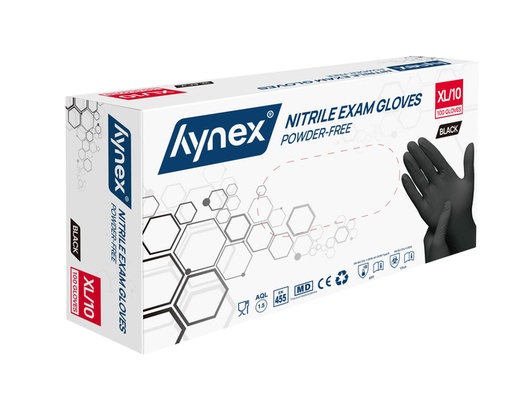 [1422307] Handschoen Hynex nitril XL zwart 3.5g pak à 100 stuks