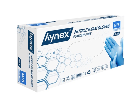 [1422308] Handschoen Hynex nitril M blauw 3.5g pak à 100 stuks