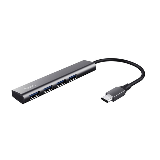 [1422735] Hub Trust Halyx 4-port USB-C zilver