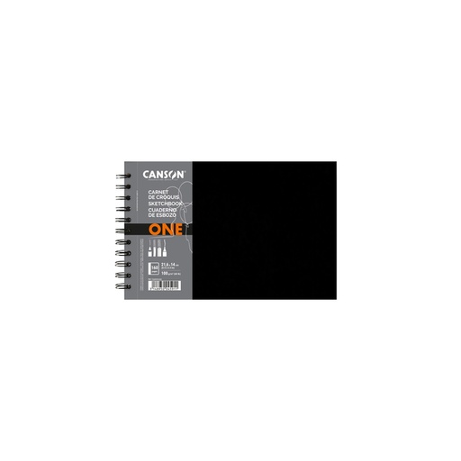 [1422742] Tekenboek Canson One Art Book 80 witte vellen 100gr 216x140mm zwart
