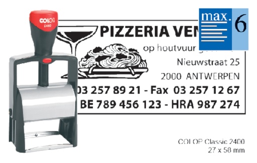 [350841] Tekststempel Colop Heavy Duty 2400 Classic Line personaliseerbaar