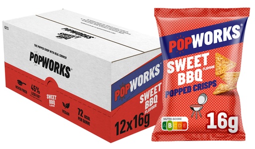[1423062] Chips Popworks Sweet BBQ 16gr