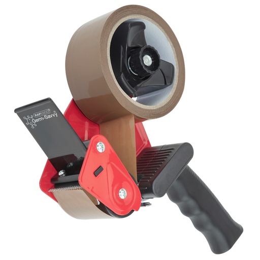 [1423064] Verpakkingstape dispenser Rapesco Germ-Savvy 960 met bruine tape zwart