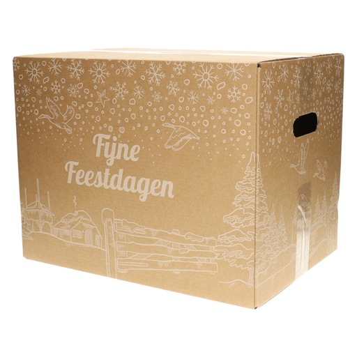 [1423153] Kerstdoos IEZZY bedrukt Holland-5 490x390x250mm wit