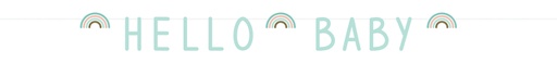 [1423234] Letterslinger Haza Hello Baby mintgroen 2.50m