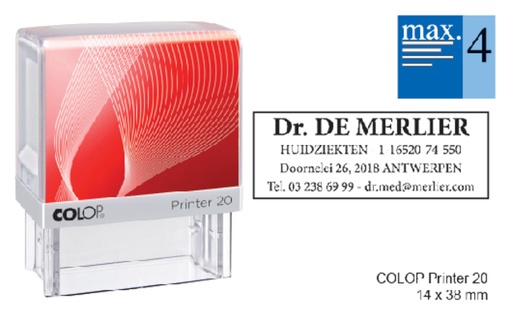 [351023] Tekststempel Colop Printer 20 personaliseerbaar