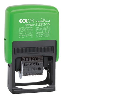 [351060] Tekststempel Colop Printer S 220/W Green Line 12 teksten