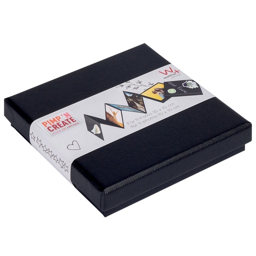[1429358] Leporello box walther design 11 foto's formaat 10x10 cm zwart