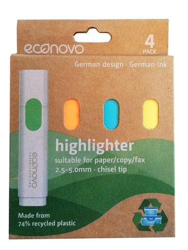 [1429622] Markeerstift Econovo assorti blister à 4 stuks