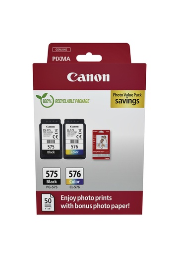 [1429862] Inktcartridge Canon PG-575 CL-576 zw + kl + papier