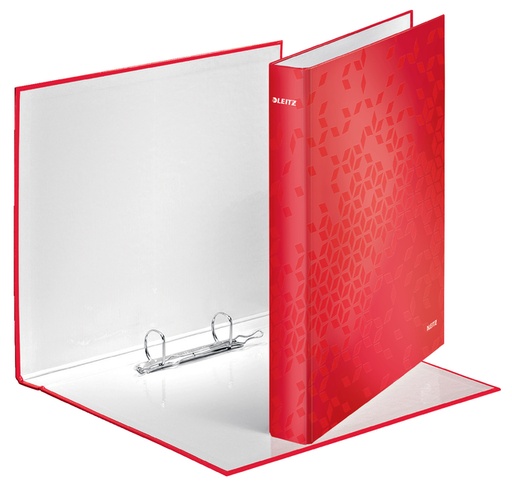 [1430907] Ringband Leitz WOW A4 maxi 2-rings D-mechaniek 40mm rood