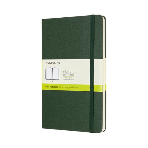[011635] Notitieboek Moleskine large 130x210mm blanco hard cover myrtle green
