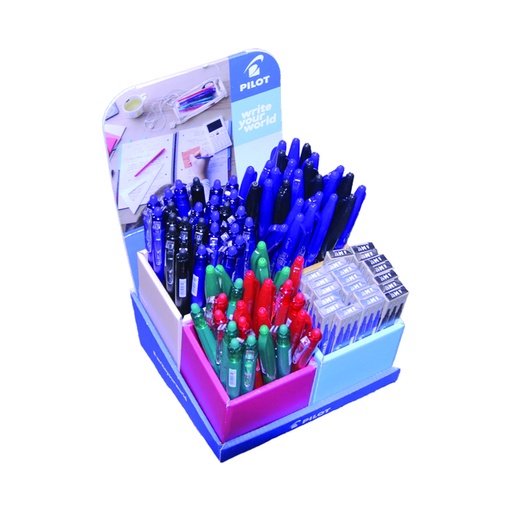 [1430326] Rollerpen PILOT friXion Ball, friXion clicker en navullingen medium assorti display à 96 stuks