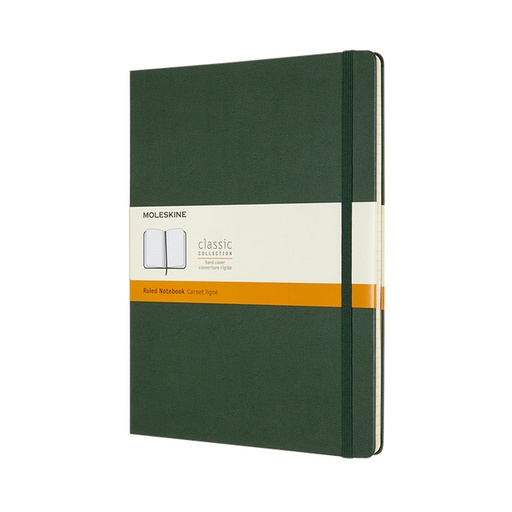 [011636] Notitieboek Moleskine XL 190x250mm lijn hard cover myrtle green