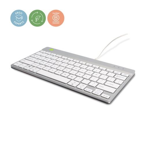 [1433164] Toetsenbord R-Go Ergonomisch Compact Break bedraad QWERTY wit