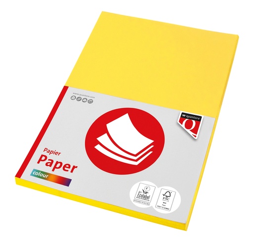 [129673] Kopieerpapier Quantore Colour A4 80gr geel 100 vel