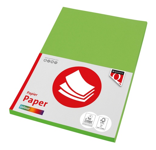 [129675] Kopieerpapier Quantore Colour A4 80gr helgroen 100 vel