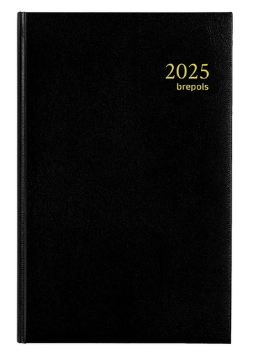 [900010] Agenda 2027 Brepols Saturnus Luxe 1dag/1pagina zwart