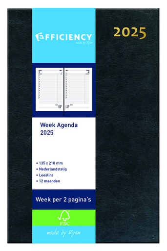 [900116] Agenda 2026 Ryam Efficiency Baladek 7dagen/2pagina's zwart