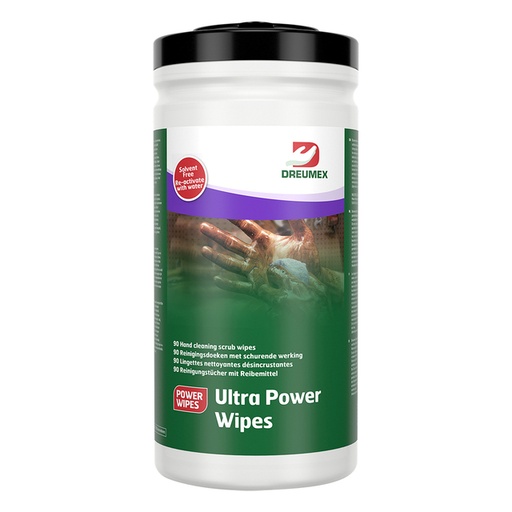 [1433073] Reinigingsdoek Dreumex Ultra Power Wipes bus 90 stuks wit