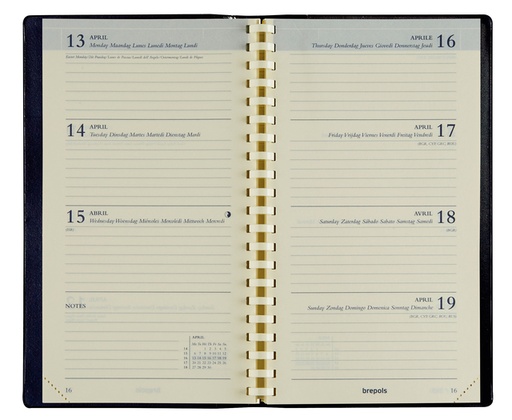 [900057] Agendavulling 2026 Brepols Interplan 7dagen/2pagina's 6-talig