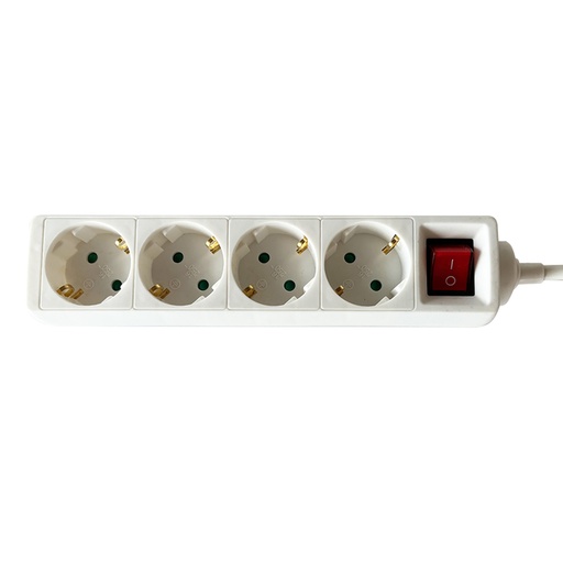 [1433934] Stekkerdoos BRASQ  4 voudig 1.4 meter wit