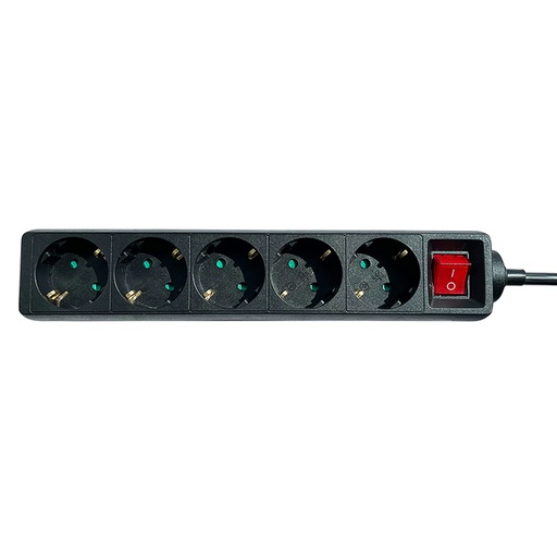 [1433951] Stekkerdoos BRASQ  5 voudig 3 meter zwart